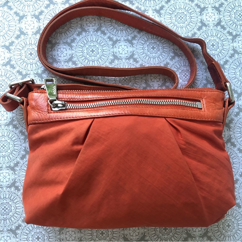 HOBO International Small Nylon Leather Crossbody Bag